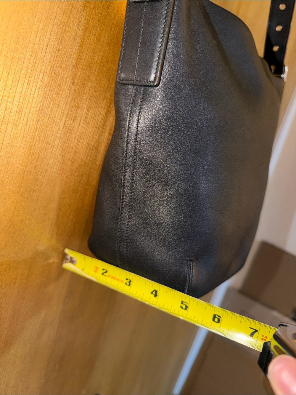 Coach Black Leather Bucket Bag Adjustable Strap Shoulder Hobo- Style 9186 - Picture 9 of 16